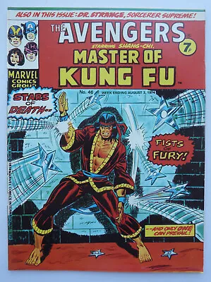 Buy The Avengers #46 Shang-Chi Marvel Comics Group UK 3 August 1974 VF 8.0 • 8.25£