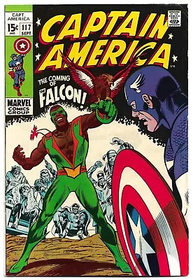 Buy 🔑Captain America #117 (Marvel 1969) * 1st Appearance Falcon * Fine/Very Fine 🔥 • 305.38£