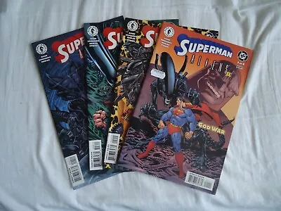 Buy Superman Aliens II God War #1 2 3 4 Of 4 Complete 1-4 DC Dark Horse Comics • 27.50£