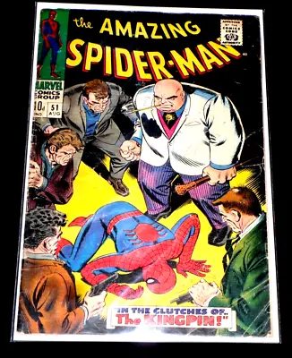 Buy Amazing Spider-man #51. Aug '67. Marvel- 1st Kingpin Cover - Key Cover   • 125.99£