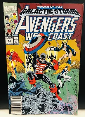 Buy AVENGERS WEST COAST #81 Comic , Marvel Comics Newsstand • 3.03£