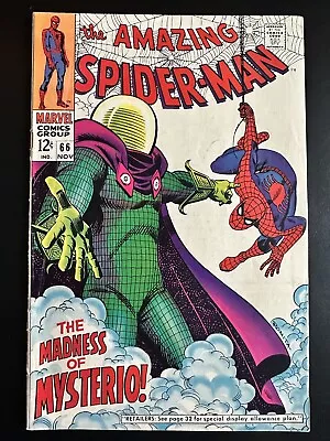 Buy HIGH GRADE Amazing Spider-Man #66, Mysterio Appearance! Iconic Romita Cover 1968 • 87.15£