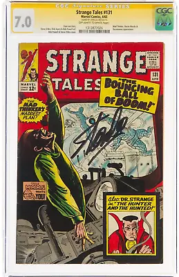 Buy Strange Tales #131 Signature Signed Stan Lee (Marvel, 1965) CGC FN/VF 7.0 OWW Pg • 591.14£