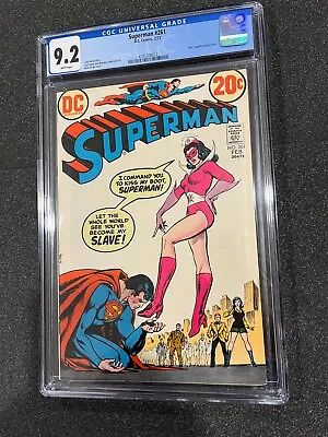 Buy Superman #261, CGC 9.2 WHITE, Star Sapphire Kiss My Boot Cover 1973, High Grade • 479.71£