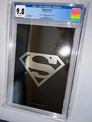 Buy D.C Comics 4/23 Superman #1 Big Time Collectibles Platinum Foil Edition CGC 9.8 • 79.95£