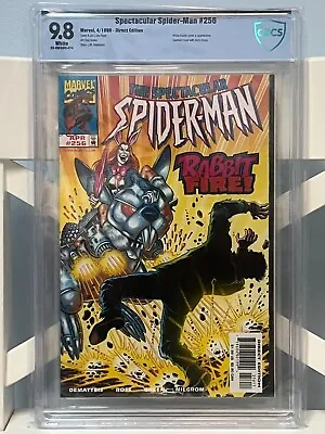 Buy SPECTACULAR SPIDER-MAN #256 CBCS 9.8 NM White Pages, Rabbit App 1998 Not CGC • 35.47£