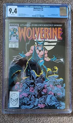 Buy Wolverine #1  - CGC 9.4 - 1st Wolverine As Patch -  Marvel Comics  (1988) • 110£