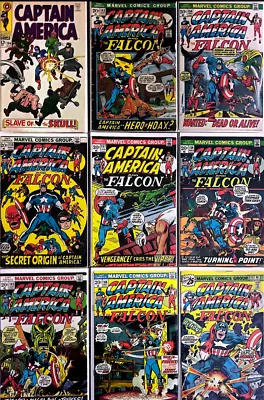 Buy 9 Comic Lot Of Captain America Comic # 104 153-155 157 159 165 168 197 • 173.86£
