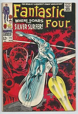 Buy 🔥fantastic Four #72*marvel 1968*jack Kirby*stan Lee*silver Surfer*watcher*vg/gd • 79.02£