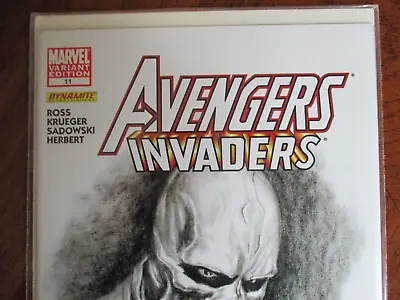 Buy AVENGERS / INVADERS #11 Dynamic Forces Signed Alex Ross Sketch Variant W/COA. • 155.65£