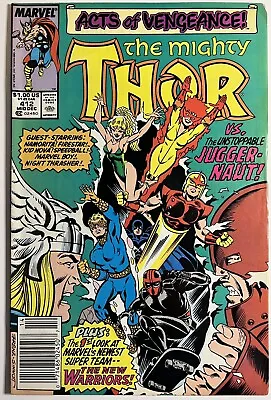 Buy Thor 412 Newsstand First New Warriors Marvel Comics 1989 Acts Of Vengeance • 15.76£