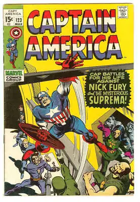Buy Captain America #123 5.0 // 1st Appearance Of Suprema Marvel Comics 1970 • 27.18£