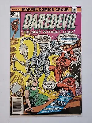 Buy DAREDEVIL #138 October 1976 Marvel Ghost Rider First Appearance Of Smasher VG • 20.56£