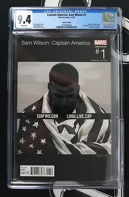 Buy Captain America: Sam Wilson #1 CGC 9.4 WP (2015) Hip Hop Variant Cover (Marvel) • 59.14£