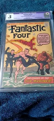 Buy Fantastic Four #4 (1962) CGC 0.5 1st Silver Age  Sub-Mariner Marvel Comic Kirby  • 599£