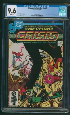 Buy Crisis On Infinite Earths #2 CGC 9.6 DC 1st App Of Anti-Monitor Perez • 42.66£