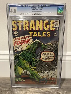 Buy Strange Tales #89 ⭐ CGC 4.0⭐ 1st Appearance Of FIN FANG FOOM! Marvel Comic 1961 • 1,892.36£