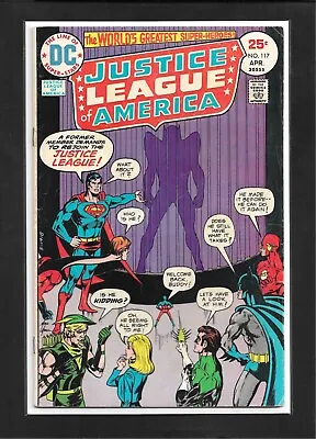 Buy Justice League Of America #117 (1975): Hawkman Rejoins! Equalizer! FN- (5.5)! • 7.96£