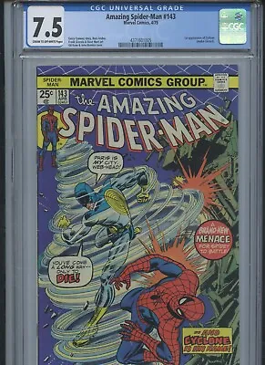 Buy Amazing Spider-Man #143 1975 CGC 7.5 (1st App Of Cyclone) • 59.94£