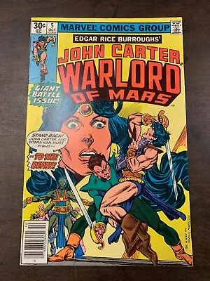 Buy John Carter Warlord Of Mars #5 (marvel Comics) 1975 Fn • 5.59£
