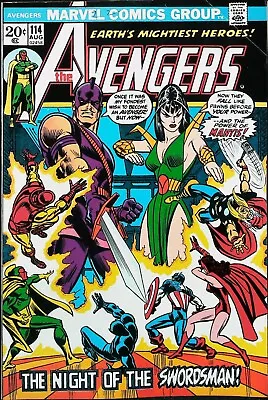 Buy Avengers #114 Vol 1 (1973) KEY *Swordsman & Mantis Join Team* - Very Fine Range • 18.18£