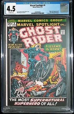 Buy Marvel Spotlight #5 Vol 1 (1972) *1st Appearance Of Ghost Rider* - CGC 4.5 • 870.98£
