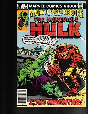 Buy Marvel Super-Heroes #98 - 1981 Reprint Hulk 149 - The Inheritor 1st Appearance • 7.93£