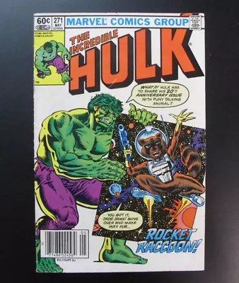 Buy Marvel Comics Group The Incredible Hulk Rocket Racoon 1st Comic Appearance #271 • 118.59£