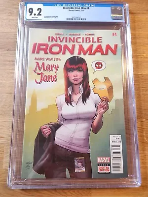 Buy Invincible Iron Man #4 CGC 9.2 2016 Marvel Mary Jane Cover  • 38£