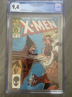 Buy Uncanny X-Men #222  CGC 9.4 NM - 1987 CLASSIC WOLVERINE VS SABRETOOTH COVER !!! • 39.41£