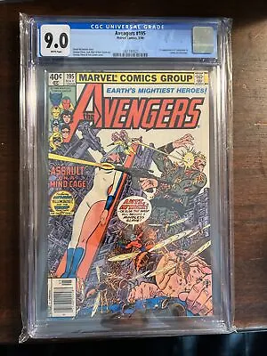 Buy Avengers #195 CGC 9.0 Newsstand 1980  1st Taskmaster (cameo) • 63.33£