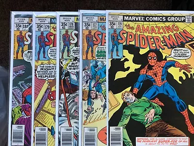 Buy Amazing Spiderman 176,177,178,179,180 (1978) New Green Goblin Story • 84.99£