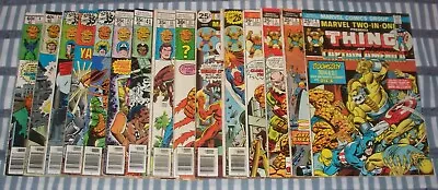 Buy Lot Of 15 Marvel Two-In-One Comics Between #4 & 53 From 1974 Up In Low To Mid Gr • 55.96£