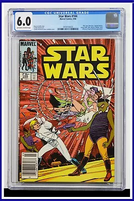 Buy Star Wars #104 CGC Graded 6.0 Marvel March 1986 Newsstand Edition Comic Book. • 57.57£