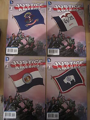 Buy JUSTICE LEAGUE Of AMERICA, DC 2013 Series Set Of 4 Iss 1 VARIANTS By JOHNS,FINCH • 8.99£