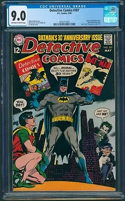 Buy Detective Comics #387 CGC VF/NM 9.0 Batman 30th Anniversary Issue Bob Kane • 470.41£