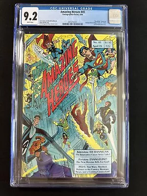 Buy Amazing Heroes #45 CGC 9.2 White Pages 1984 Early Teenage Mutant Ninja Turtles • 119.87£
