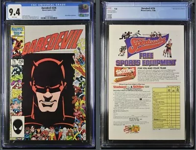 Buy Daredevil #236 CGC 9.4 -Marvel 25th Anniversary Cover - Brand New Case • 39.53£