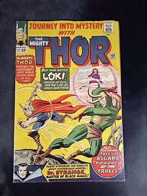 Buy Journey Into Mystery #108 Marvel 1964  THOR VS LOKI! DR. STRANGE • 74.89£