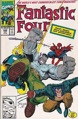 Buy Fantastic Four #348 (1990)Marvel,Ghost Rider, Spider-Man, Wolverine, Hulk! • 2.91£