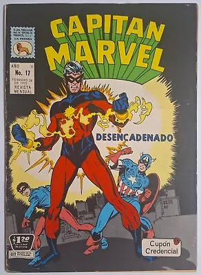 Buy Captain Marvel #17 Gil Kane Art & New Costume  Capitan Marvel #17 La Prensa 1970 • 79.26£