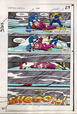 Buy Original 1984 Captain America 295 Page 29 Marvel Comics Color Guide Art: 1980's • 28.93£