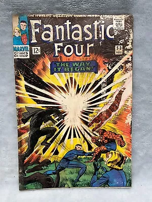 Buy Fantastic Four #53 - 2nd Appearance Black Panther 1st Klaw Marvel 1966 • 24.02£