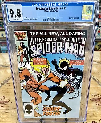 Buy SPECTACULAR SPIDER-MAN #116 CGC 9.8 1st Appearance Of The Foreigner - Key Issue • 120.01£