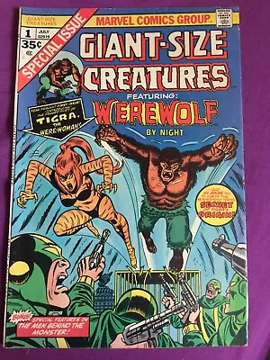 Buy Free P&P ; Giant-Size Creatures#1, July 1974: Werewolf By Night, 1st Tigra. (KG) • 18.99£