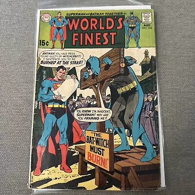 Buy 1969 World's Finest DC Comic Book #186 - Superman & Batman!!! • 11.82£