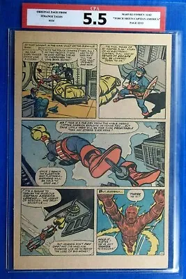 Buy Strange Tales #114 CPA 5.5 Single Page #12/13 1st S.A. Captain America Kirby Art • 32.16£