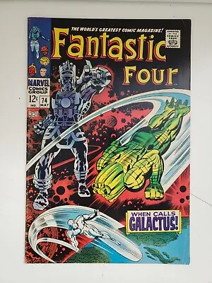Buy Fantastic Four #74 - Jack Kirby Silver Surfer Cover - When Calls Galactus • 71.15£