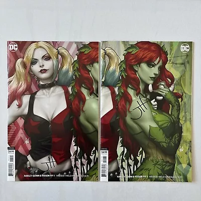 Buy Harley Quinn And Poison Ivy 1 Connecting Artgerm Variant Set Signed Jody Houser • 18.38£