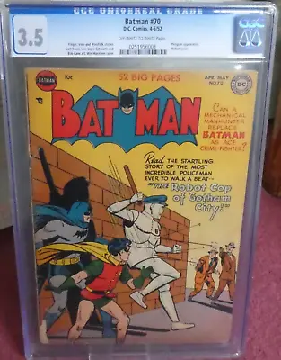 Buy BATMAN #70 CGC VG- 3.5; OW/white; Penguin Story; Robot Cover + Story! • 380£